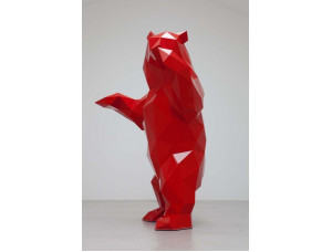 Полигональная скульптура Медведь